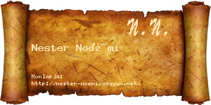 Nester Noémi névjegykártya
